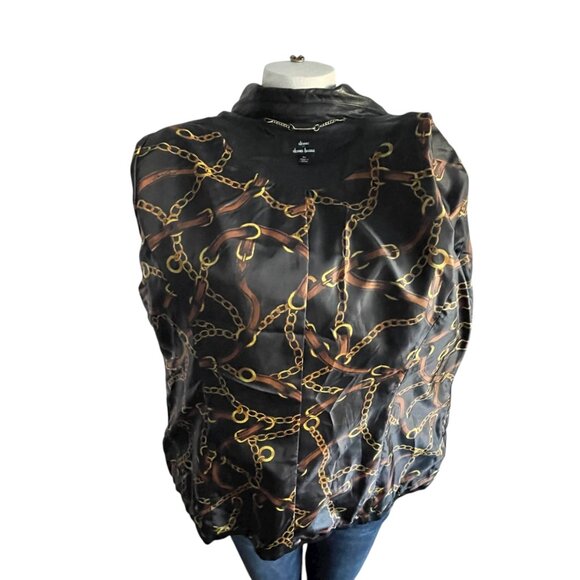 Dennis Basso Black Faux Leather Jacket - XL - Picture 6 of 6